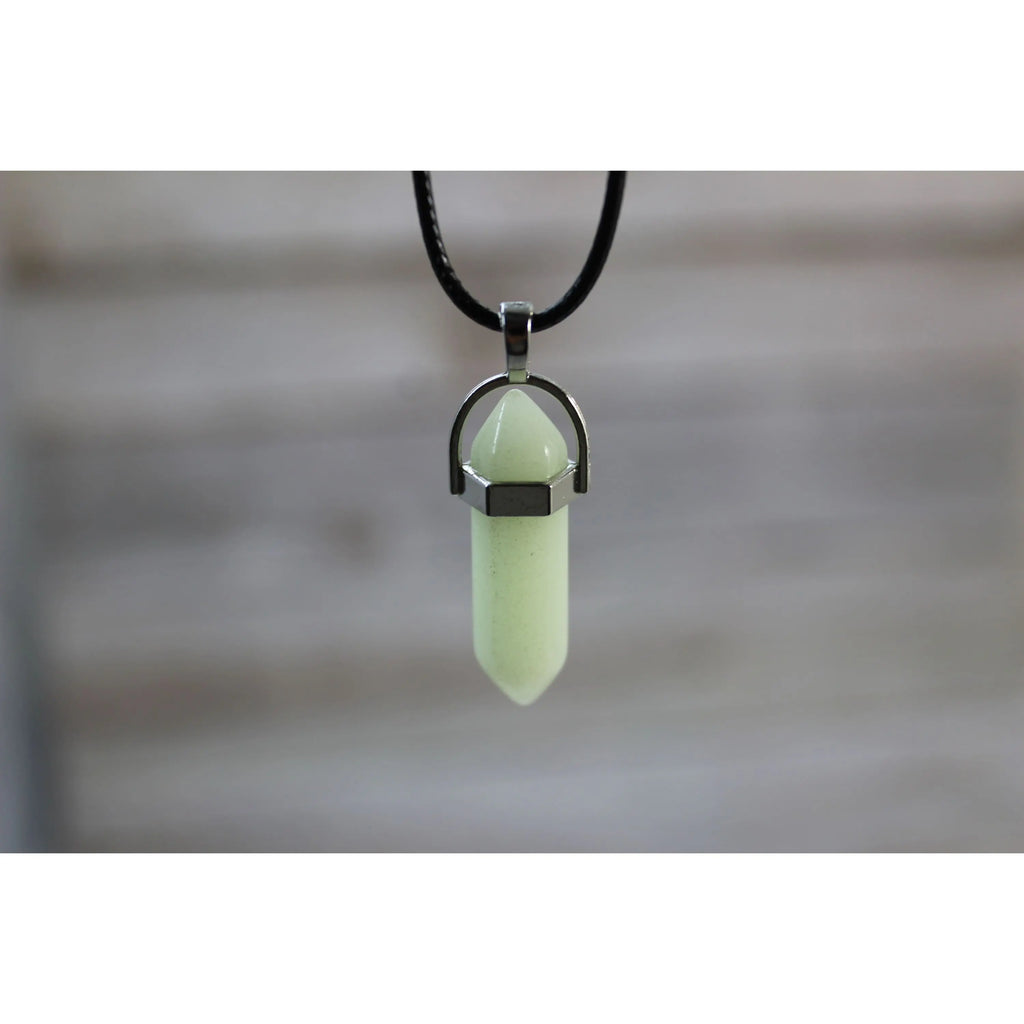 Green Glow in the Dark Spear Necklace, Glow in the Dark Necklace, Arrow Necklace, Arrow Jewelry, - Pink Horse Florida