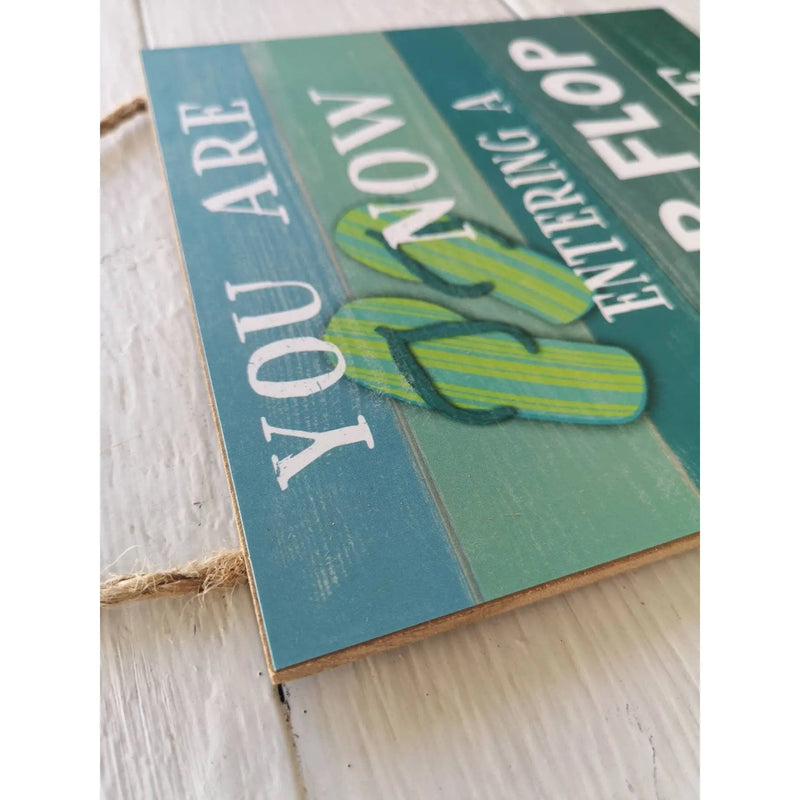 Flip Flop Sign, Flip Flop Zone, Flip Flop Decor, Pool Decor, Lake House Decor Beach Cottage Decor - Pink Horse Florida