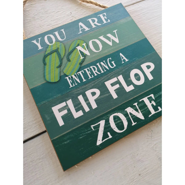 Flip Flop Sign, Flip Flop Zone, Flip Flop Decor, Pool Decor, Lake House Decor Beach Cottage Decor - Pink Horse Florida