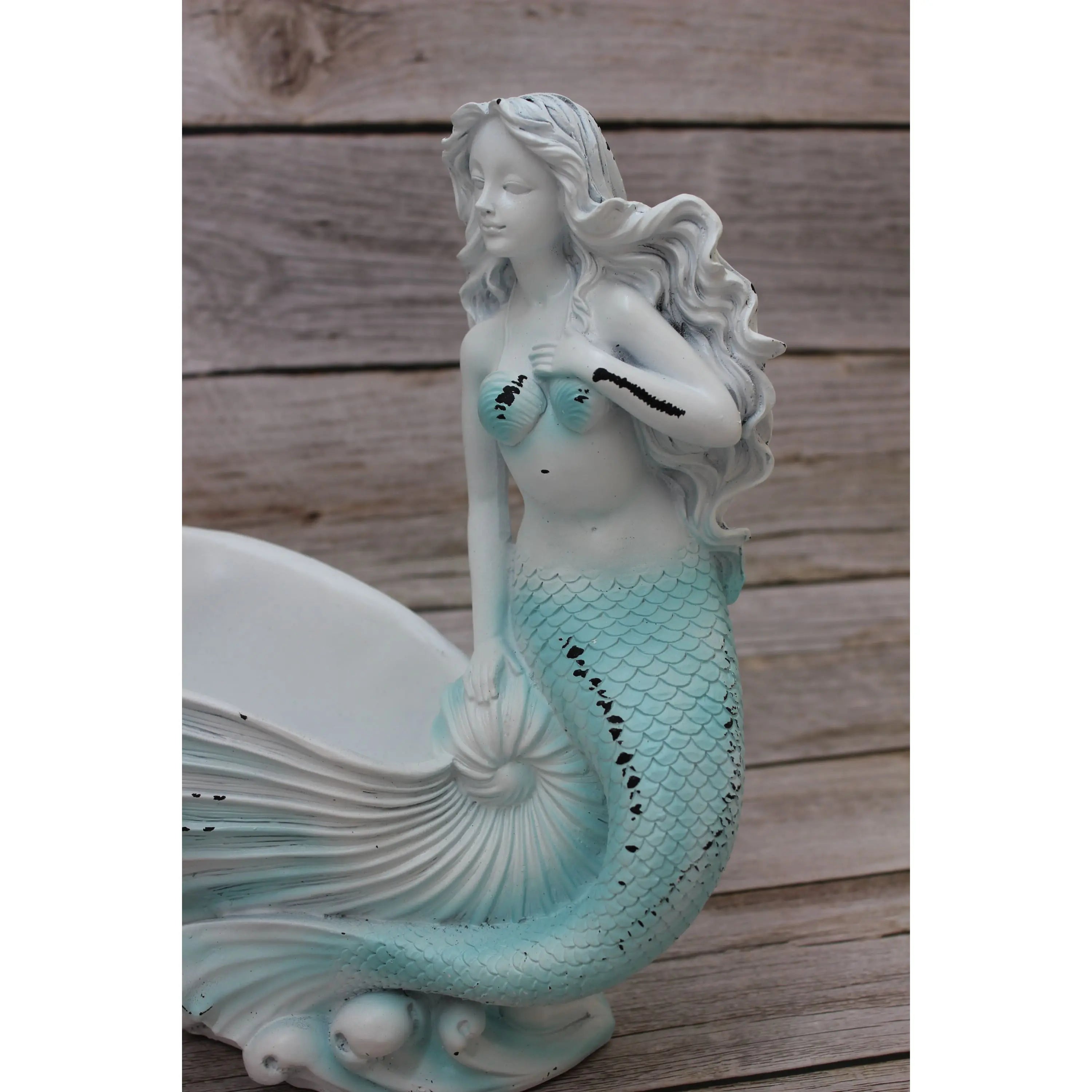 Mermaid Figurine, Mermaid Decor, Coastal Decorative Accent, Mermaid Collectibles, Mermaid Vase - Pink Horse Florida