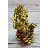 Ganesh, Ganesh God, Hindu Ganesh, Hindu Figurine, Meditating Figurine, Gold Ganesh Statue - Pink Horse Florida