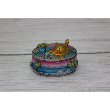 Sea Turtle Storage Box, Turtle Storage Box, Sea Turtle Box, Beach Decor, Turtle Decor, Jewelry Box, - Pink Horse Florida