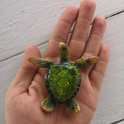 Turtle Magnet, Nautical Magnet, Turtle Figurine, Turtle Lover Gift, Sea Turtle Gift - Pink Horse Florida