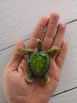 Turtle Magnet, Nautical Magnet, Turtle Figurine, Turtle Lover Gift, Sea Turtle Gift - Pink Horse Florida