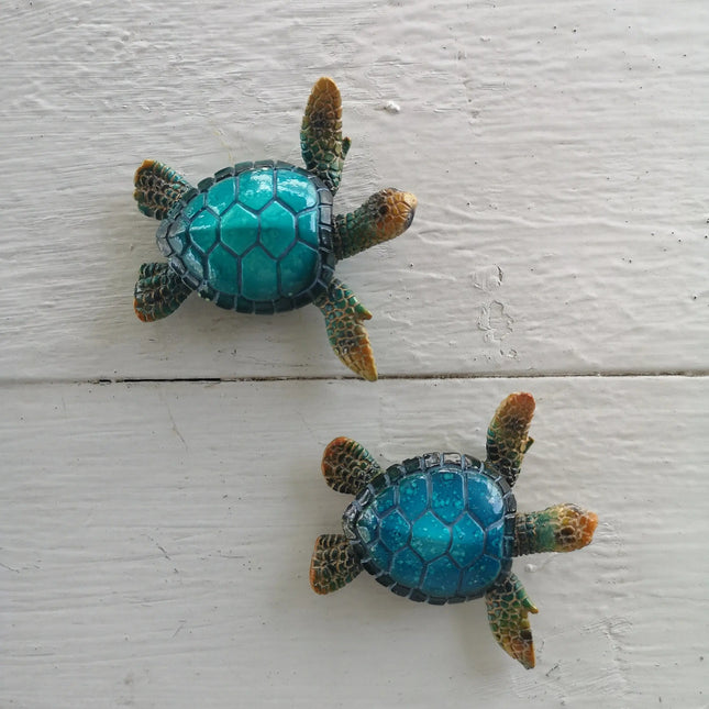 Turtle Magnet, Nautical Magnet, Turtle Figurine, Turtle Lover Gift, Sea Turtle Gift - Pink Horse Florida