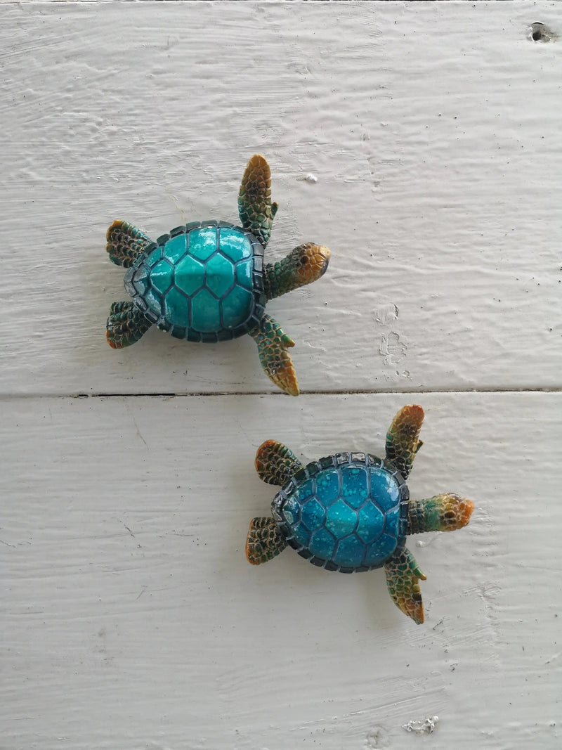 Turtle Magnet, Nautical Magnet, Turtle Figurine, Turtle Lover Gift, Sea Turtle Gift - Pink Horse Florida