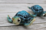 Sea Turtle Figurine SET of TWO, Cartoon Sea Turtle Figurine, Turtle Lover Gift, Ocean Lover Gift, Cartoon Turtle Figurine, Sea Turtle Gift - Pink Horse Florida