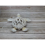 Sea Turtle Coral Look, Turtle Figurine, Miniature Turtle 9'' Long - Pink Horse Florida