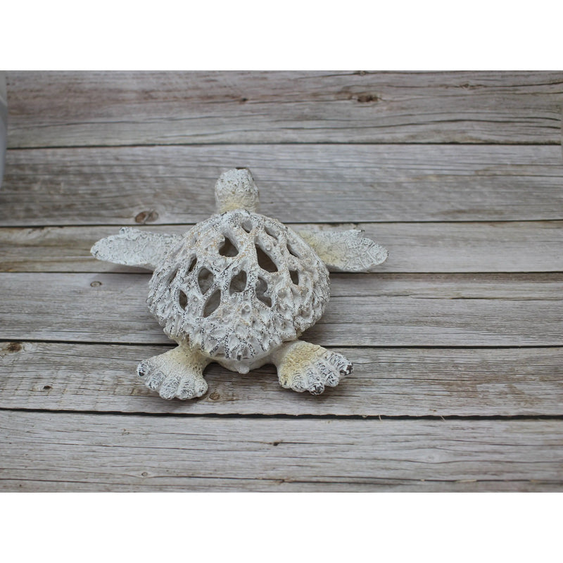 Sea Turtle Coral Look, Turtle Figurine, Miniature Turtle 9'' Long - Pink Horse Florida