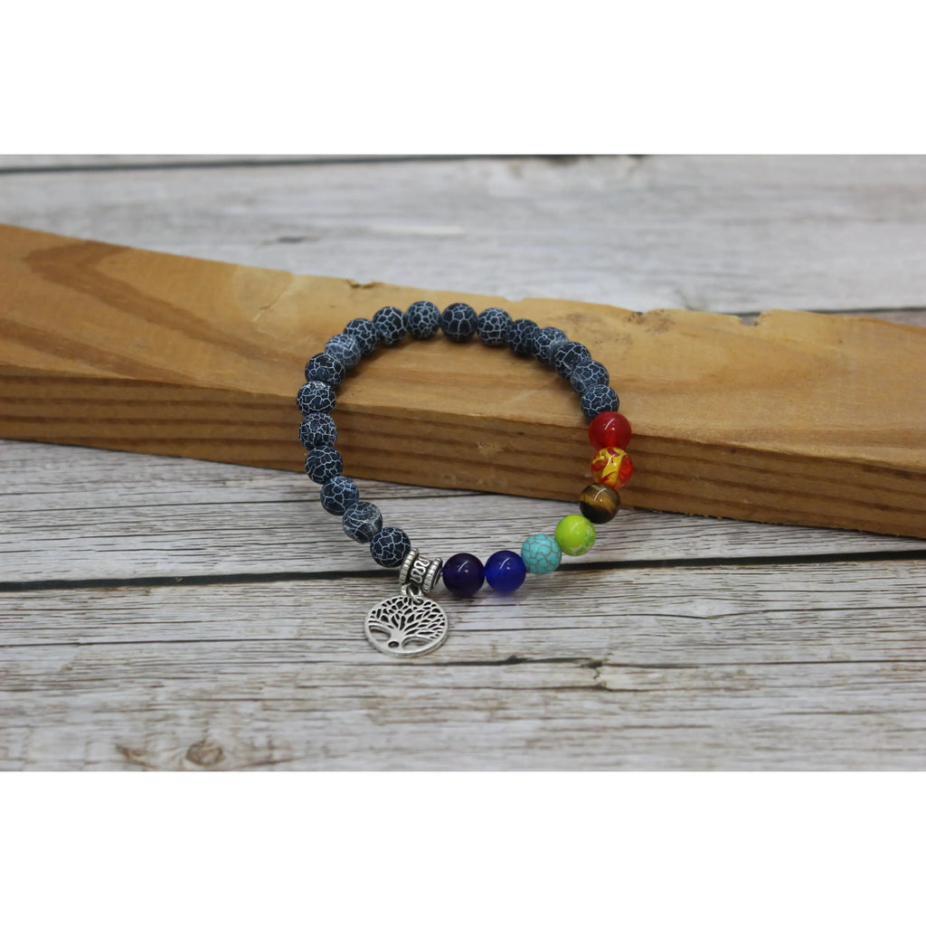 7 Chakra Life Tree Bracelet, Beaded Bracelet, Chakra Bracelet, Seven Chakra Bracelet, Chakra Jewelry - Pink Horse Florida