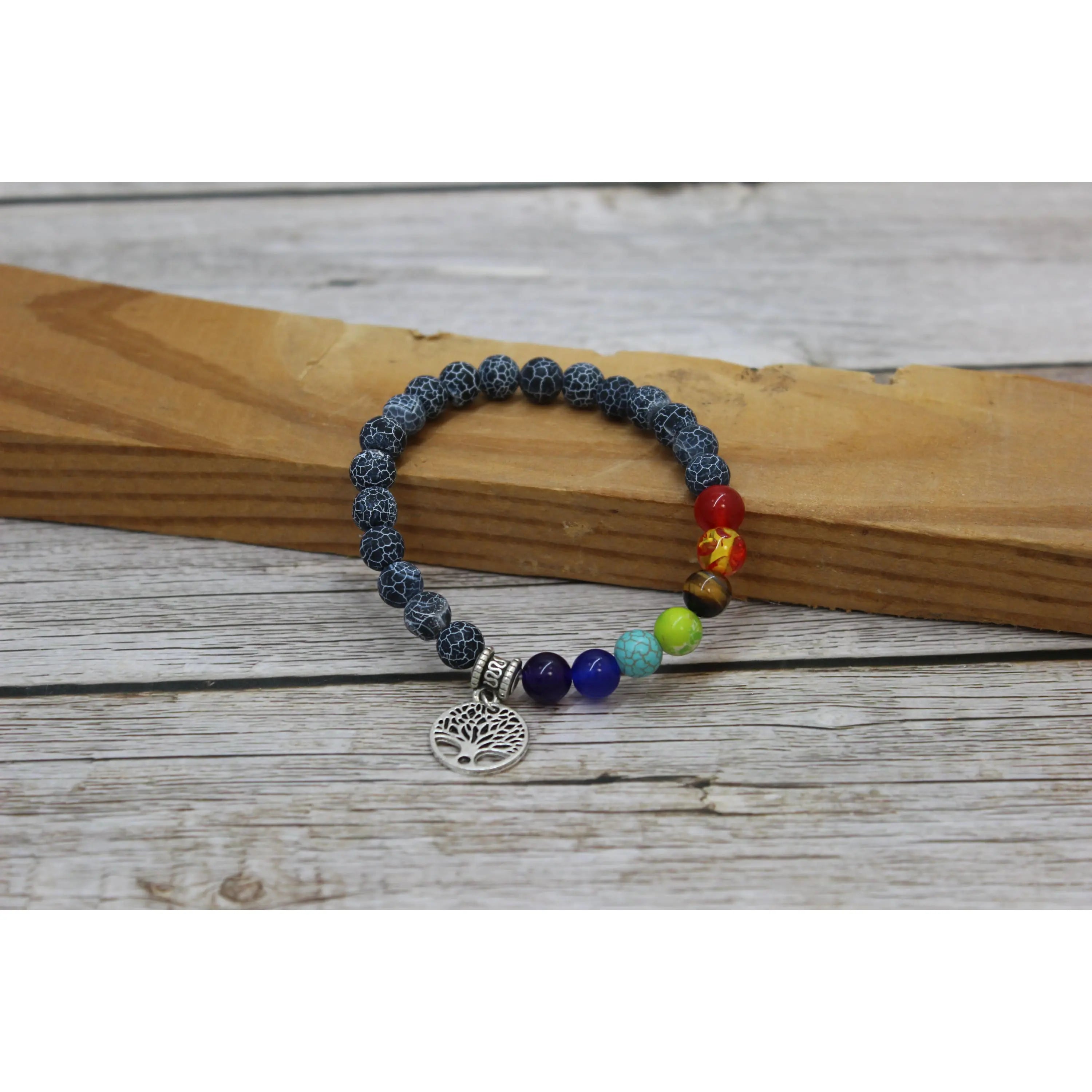 7 Chakra Life Tree Bracelet, Beaded Bracelet, Chakra Bracelet, Seven Chakra Bracelet, Chakra Jewelry - Pink Horse Florida