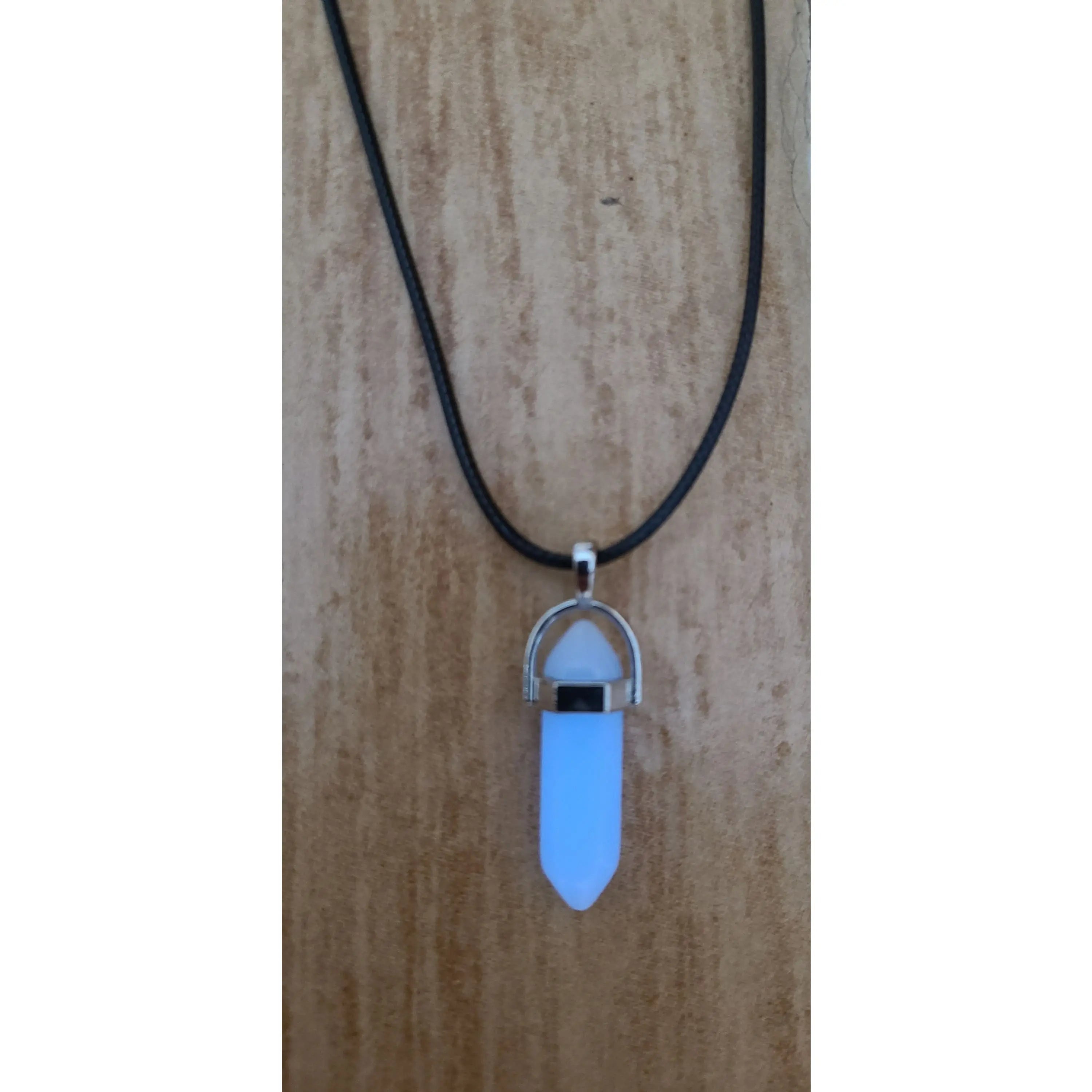 Blue Glow in the Dark Spear Necklace, Glow in the Dark Necklace, Arrow Necklace, Arrow Jewelry, - Pink Horse Florida