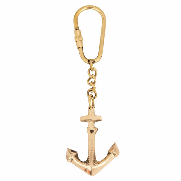 Anchor Keychain, Stay Strong, Brass Anchor Keychain, Anchor Key Chain, Nautical Keychain, Nautical - Pink Horse Florida