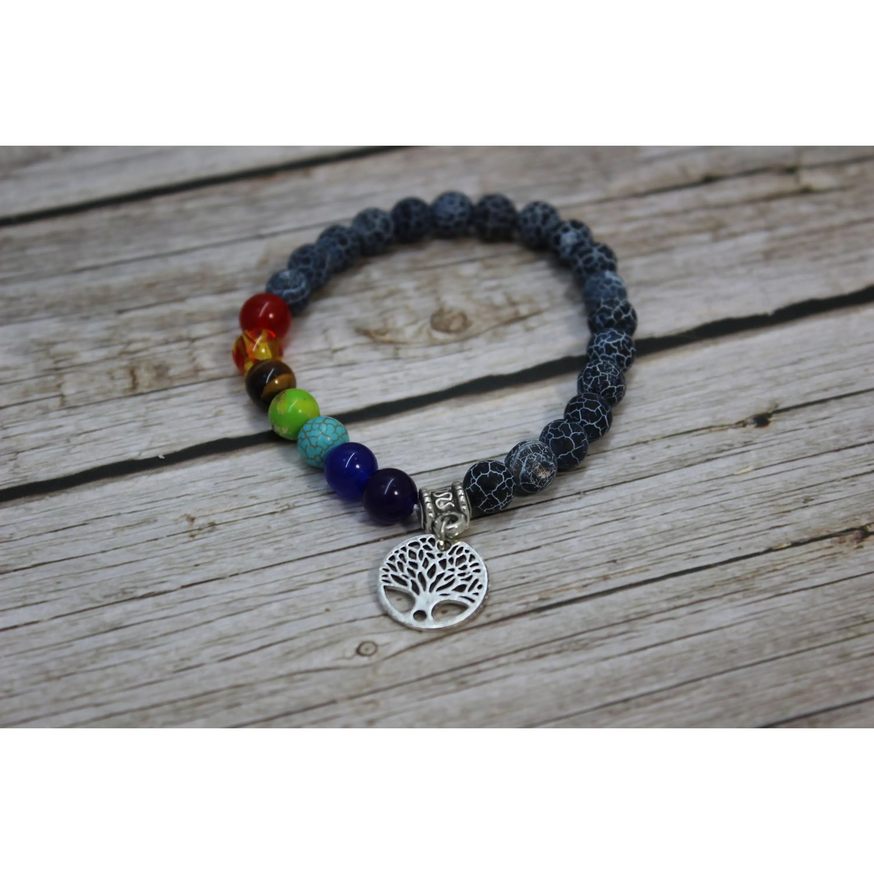 7 Chakra Life Tree Bracelet, Beaded Bracelet, Chakra Bracelet, Seven Chakra Bracelet, Chakra Jewelry - Pink Horse Florida