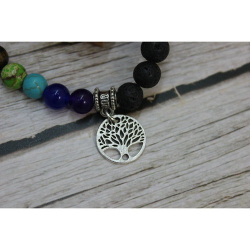 7 Chakra Life Tree Bracelet, Beaded Bracelet, Chakra Bracelet, Seven Chakra Bracelet, Chakra Jewelry - Pink Horse Florida