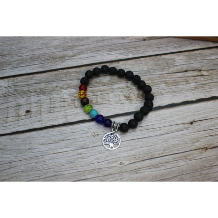 7 Chakra Life Tree Bracelet, Beaded Bracelet, Chakra Bracelet, Seven Chakra Bracelet, Chakra Jewelry - Pink Horse Florida