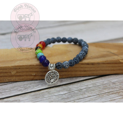 7 Chakra Life Tree Bracelet, Beaded Bracelet, Chakra Bracelet, Seven Chakra Bracelet, Chakra Jewelry - Pink Horse Florida