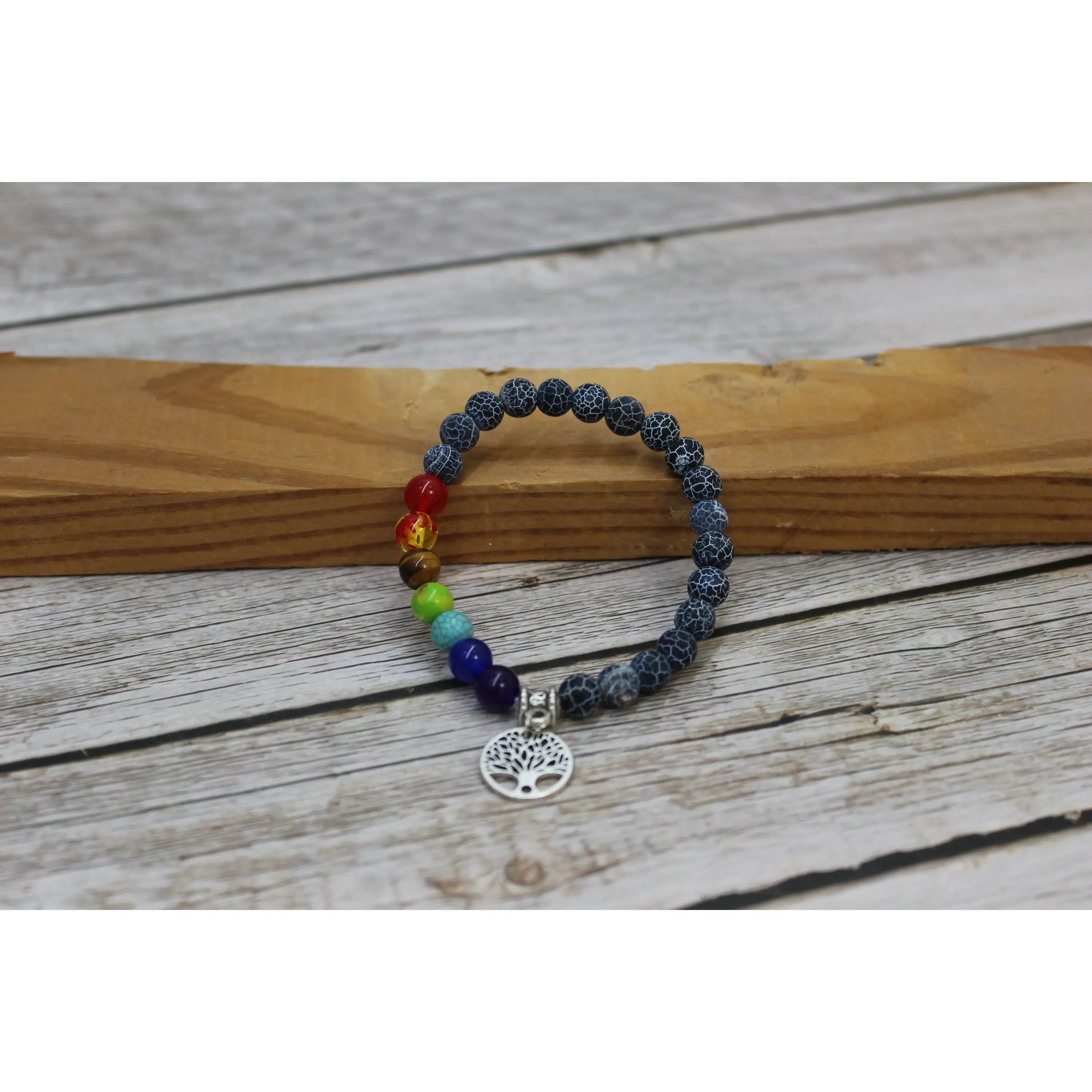 7 Chakra Life Tree Bracelet, Beaded Bracelet, Chakra Bracelet, Seven Chakra Bracelet, Chakra Jewelry - Pink Horse Florida