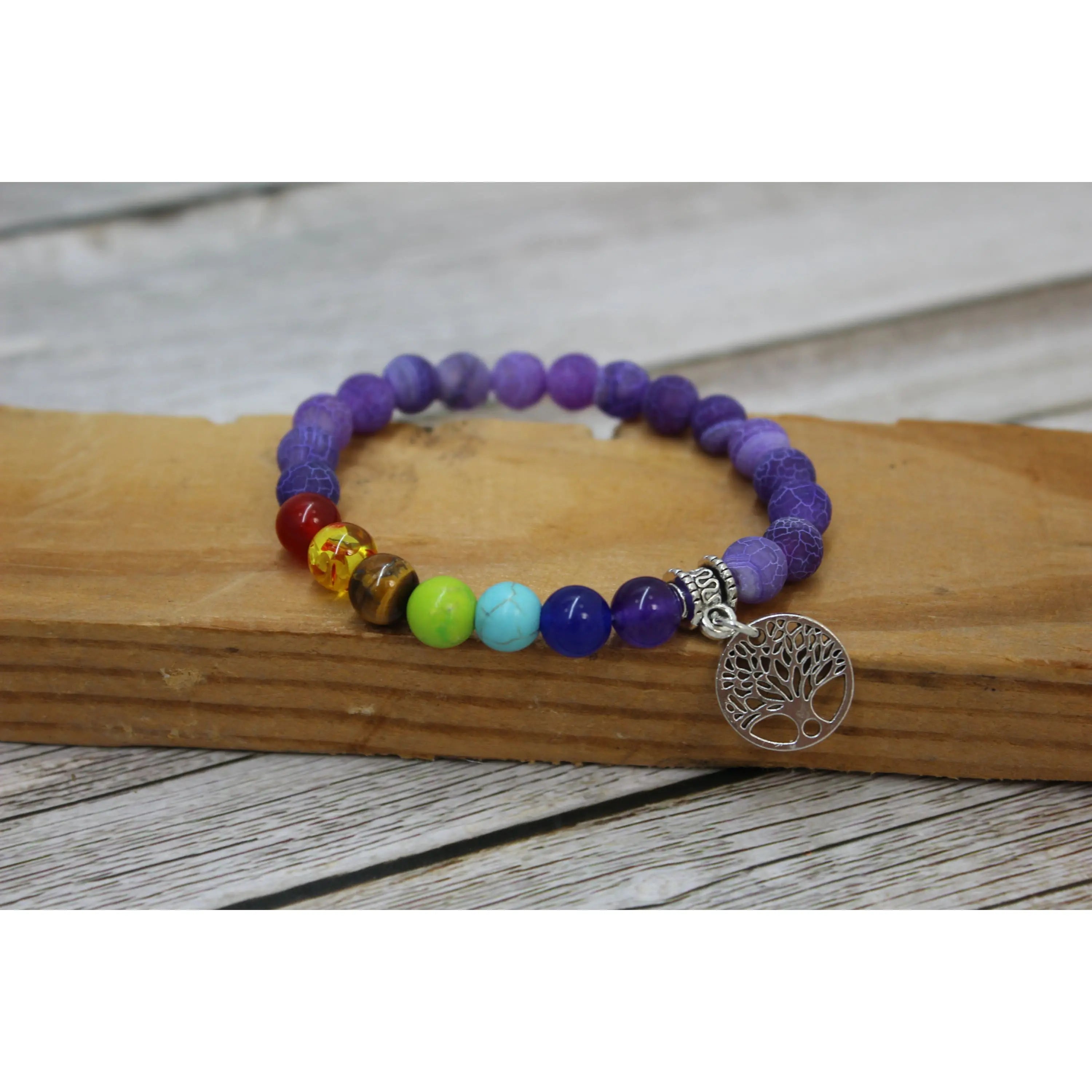 7 Chakra Bracelet, Beaded Bracelet, Chakra Bracelet, Seven Chakra Bracelet, Chakra Jewelry - Pink Horse Florida