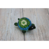 Blue Glass Sea Turtle Figurine, Turtle Figurine, Sea Turtle Figurine, Turtle Decor, Sea Turtle - Pink Horse Florida