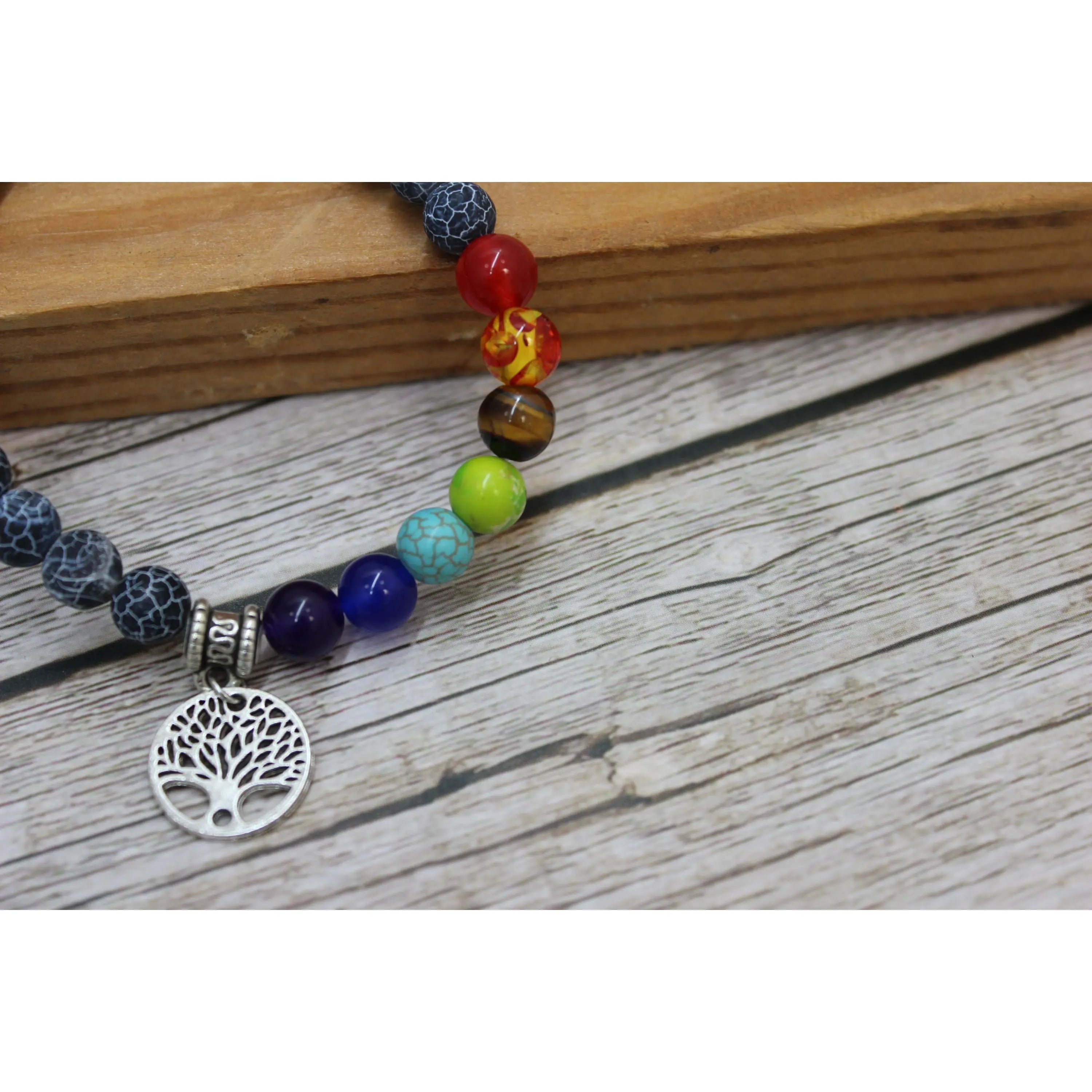 7 Chakra Life Tree Bracelet, Beaded Bracelet, Chakra Bracelet, Seven Chakra Bracelet, Chakra Jewelry - Pink Horse Florida