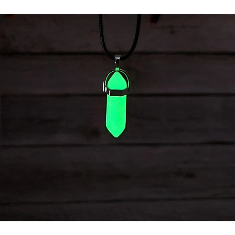 Green Glow in the Dark Spear Necklace, Glow in the Dark Necklace, Arrow Necklace, Arrow Jewelry, - Pink Horse Florida