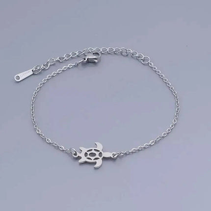 Turtle Bracelet, Turtle Jewelry, Stainless Steel Sea Turtle Charm Bracelet, Charm Bracelet, Sea - Pink Horse Florida