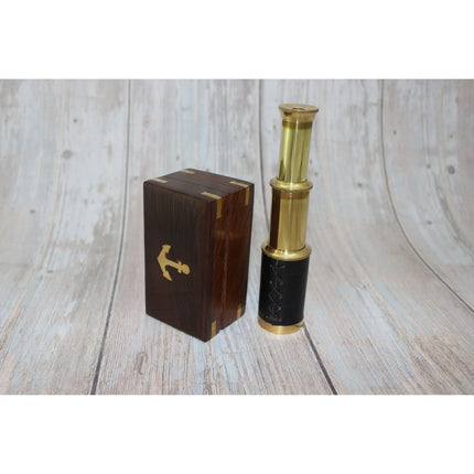 Telescope, Brass Telescope, Small Vintage Telescope, Telescope With Case, Brass Telescope in Box - Pink Horse Florida
