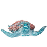 Sea Turtle Coral Look, Turtle Figurine, Miniature Turtle, Blue Turtle, Coral Sea Turtle - Pink Horse Florida