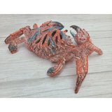 Crab Figurine, Coral Crab Decor, Ocean Decor, Crab Decoration, Crab Lover, Red Coral Look Crab - Pink Horse Florida