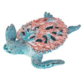 Sea Turtle Coral Look, Turtle Figurine, Miniature Turtle, Blue Turtle, Coral Sea Turtle - Pink Horse Florida