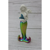 Mermaid Statue, Mermaid Figurine, Mermaid Decor, Ceramic Coastal Decorative Accent, Mermaid - Pink Horse Florida