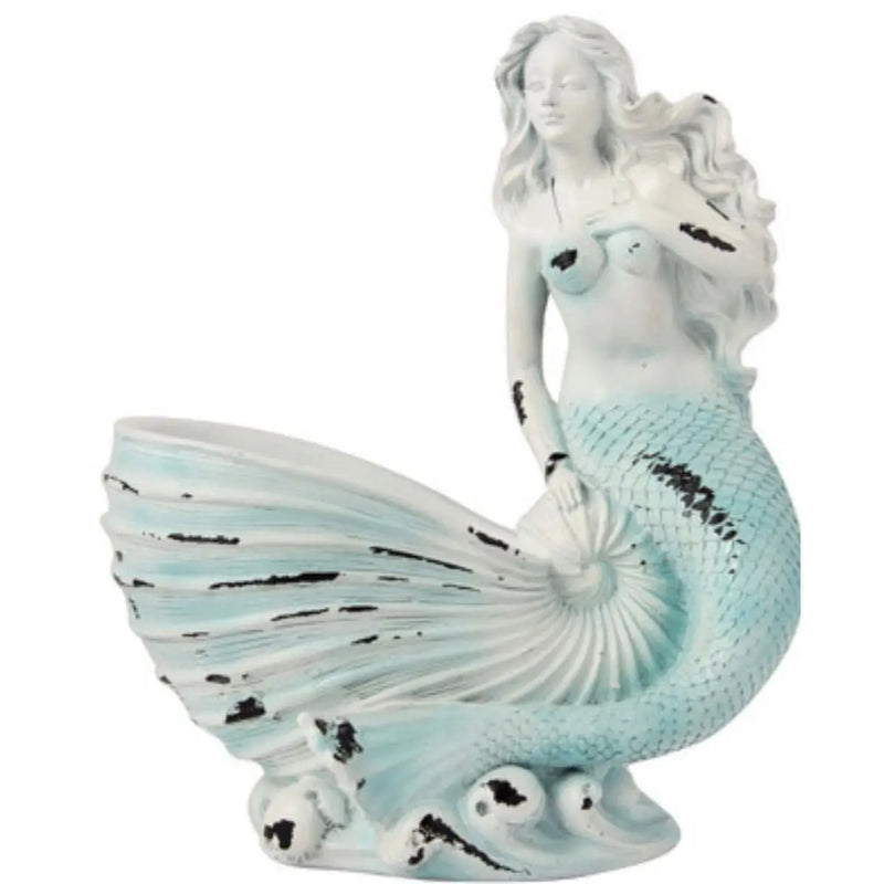 Mermaid Figurine, Mermaid Decor, Coastal Decorative Accent, Mermaid Collectibles, Mermaid Vase - Pink Horse Florida