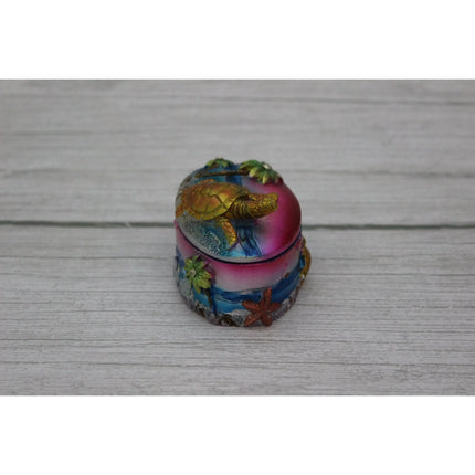 Sea Turtle Storage Box, Turtle Storage Box, Sea Turtle Box, Beach Decor, Turtle Decor, Jewelry Box, - Pink Horse Florida