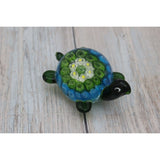 Blue Glass Sea Turtle Figurine, Turtle Figurine, Sea Turtle Figurine, Turtle Decor, Sea Turtle - Pink Horse Florida