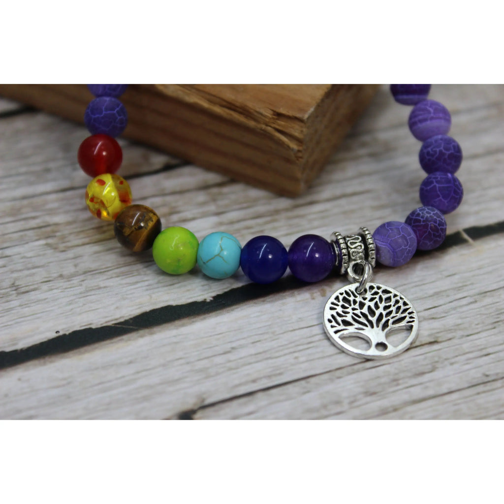 7 Chakra Bracelet, Beaded Bracelet, Chakra Bracelet, Seven Chakra Bracelet, Chakra Jewelry - Pink Horse Florida