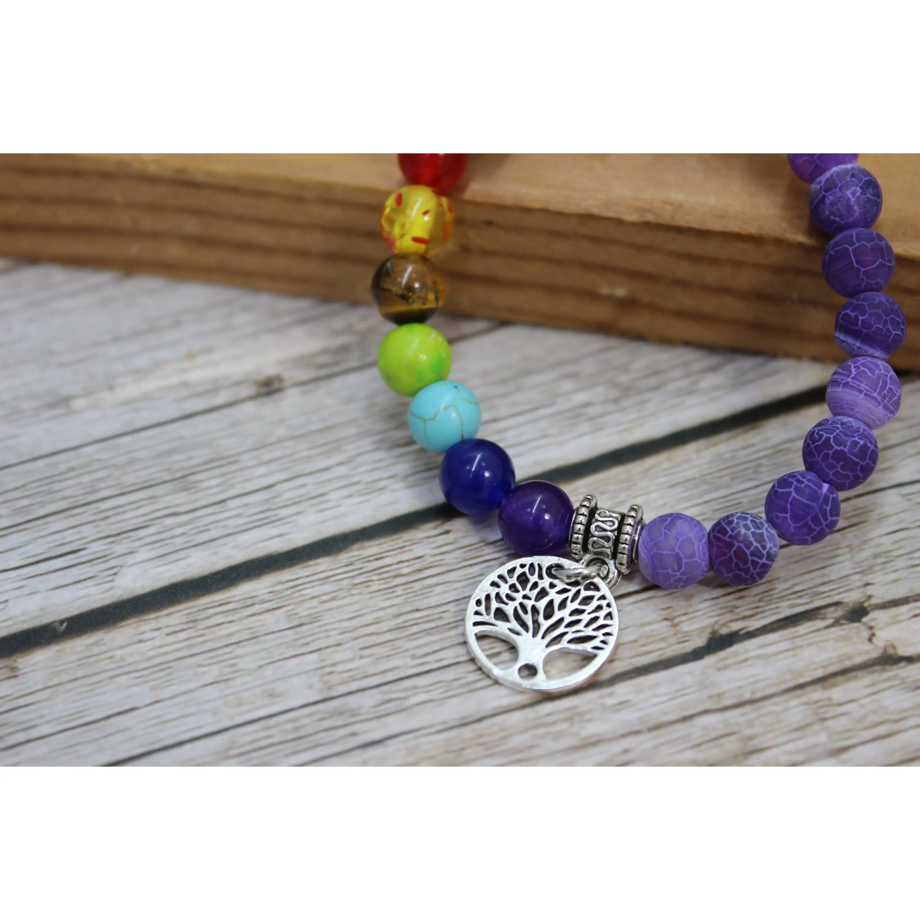 7 Chakra Bracelet, Beaded Bracelet, Chakra Bracelet, Seven Chakra Bracelet, Chakra Jewelry - Pink Horse Florida