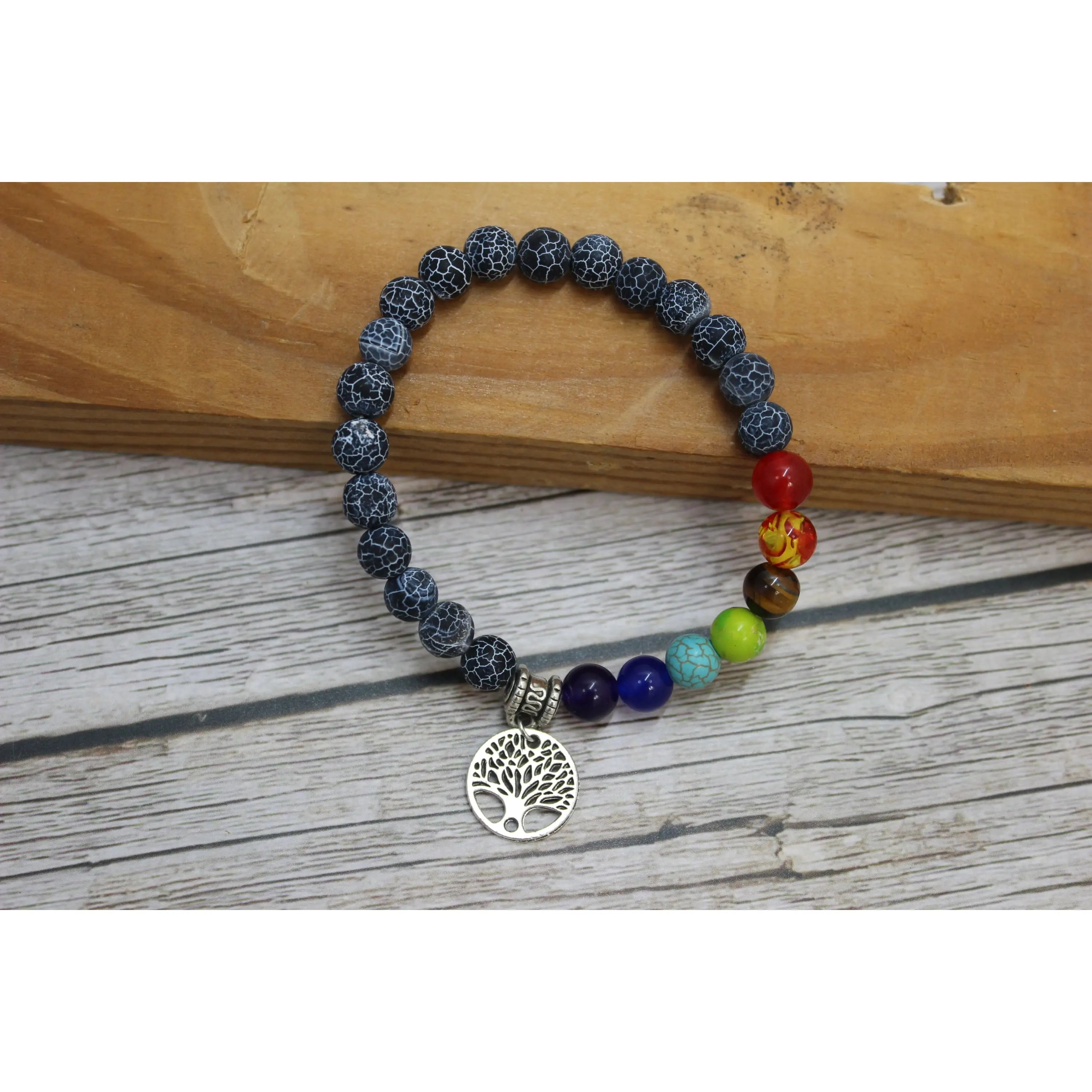 7 Chakra Life Tree Bracelet, Beaded Bracelet, Chakra Bracelet, Seven Chakra Bracelet, Chakra Jewelry - Pink Horse Florida