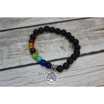 7 Chakra Life Tree Bracelet, Beaded Bracelet, Chakra Bracelet, Seven Chakra Bracelet, Chakra Jewelry - Pink Horse Florida