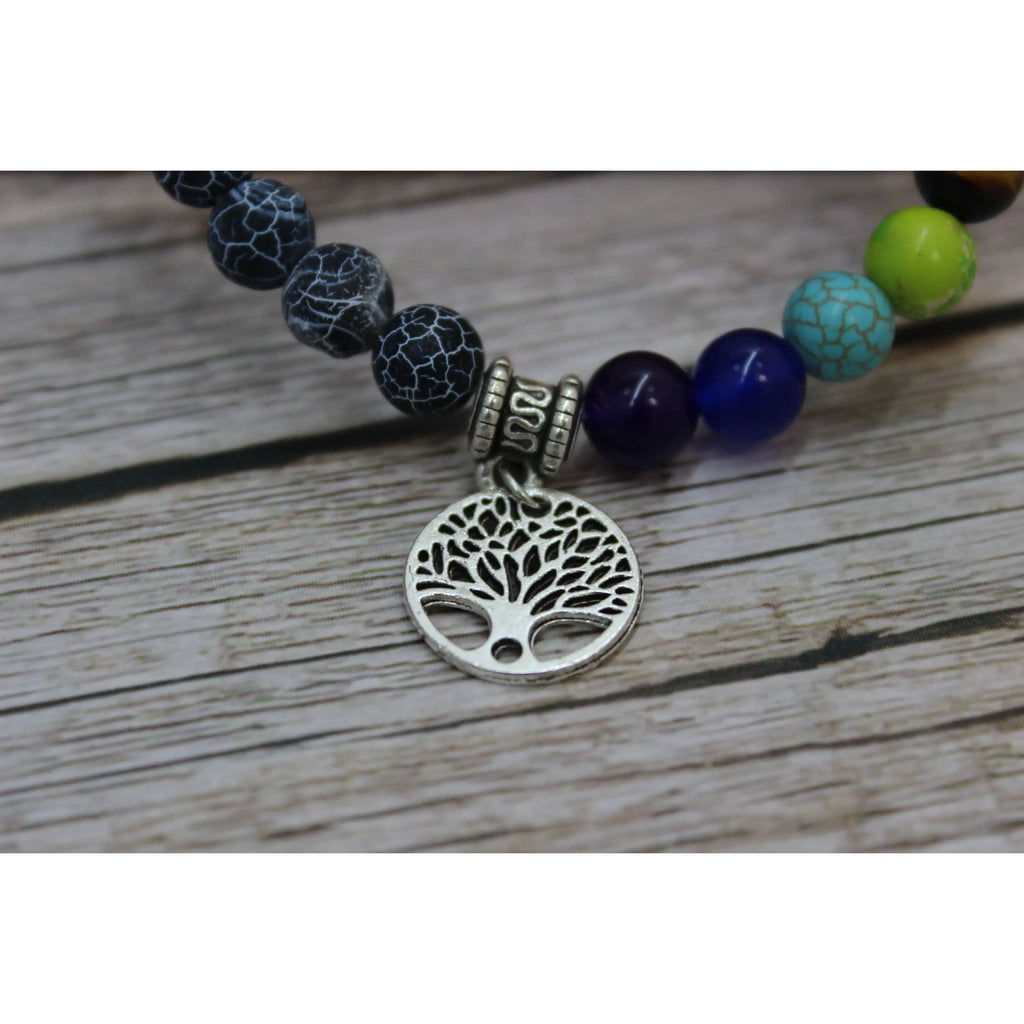 7 Chakra Life Tree Bracelet, Beaded Bracelet, Chakra Bracelet, Seven Chakra Bracelet, Chakra Jewelry - Pink Horse Florida