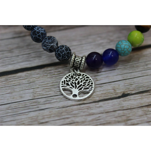 7 Chakra Life Tree Bracelet, Beaded Bracelet, Chakra Bracelet, Seven Chakra Bracelet, Chakra Jewelry - Pink Horse Florida