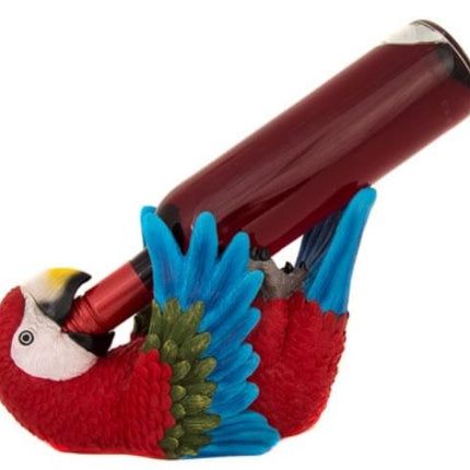 Parrot Bottle Holder, Wine Bottle Holder, Parrot Wine Bottle Holder, Wine Decor - Pink Horse Florida