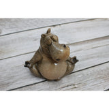 Seated Yogi Hippopotamus Meditating Hippo Figurine Gifts Hippo Yoga Statue Figurine NEW - Pink Horse Florida