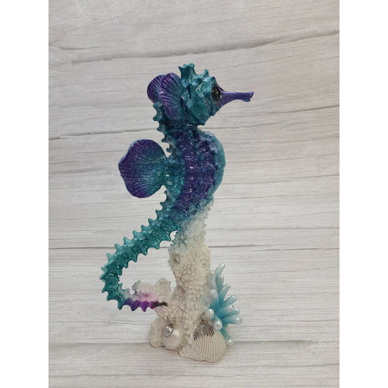 Seahorse Figurine, Seahorse Coral Figurine, Seahorse Decor, Beach Home Decor, Ocean - Pink Horse Florida