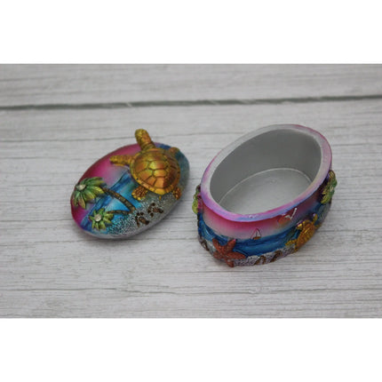 Sea Turtle Storage Box, Turtle Storage Box, Sea Turtle Box, Beach Decor, Turtle Decor, Jewelry Box, - Pink Horse Florida