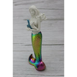 Mermaid Statue, Mermaid Figurine, Mermaid Decor, Ceramic Coastal Decorative Accent, Mermaid - Pink Horse Florida