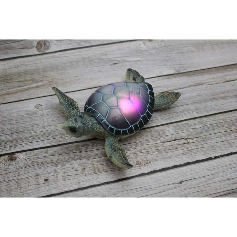 Light Up Turtle Figurine, Turtle Figurine, Sea Turtle Figurine, Glow in the Dark Turtle, Turtle - Pink Horse Florida