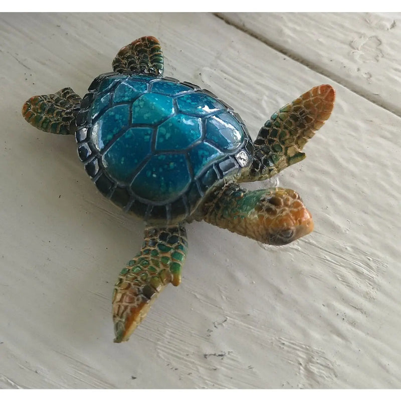 Turtle Figurine SET OF TWO, Blue Turtle, Sea Turtle Figurine, Turtle Figurine, Turtle Gift, Sea - Pink Horse Florida