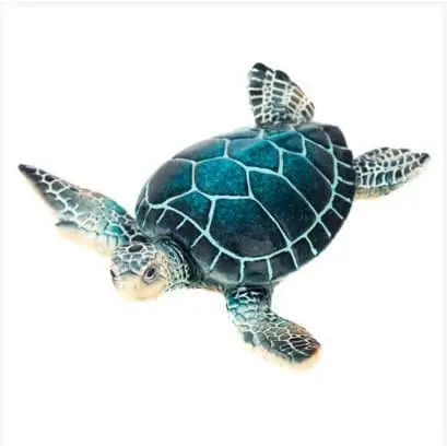 Turtle Figurine Sea Turtle Figurine SET OF TWO Turtle Décor Turtle Sculpture Sea Turtle Decor Beach - Pink Horse Florida
