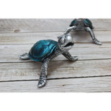 Sea Turtle Figurine SET of TWO, Sea Turtle Figurine, Turtle Lover Gift, Ocean Lover Gift, - Pink Horse Florida